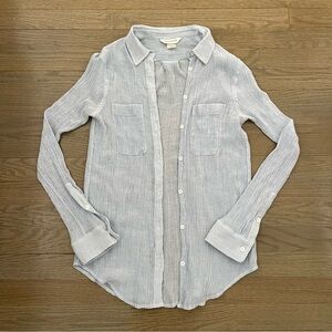Club Monaco Women's Light Blue Button Down Shirt Size Small